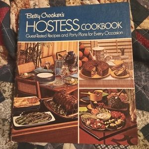 Vintage Spiral Bound Illustrated Betty  Crocker's Hostess Cookbook 7th printing